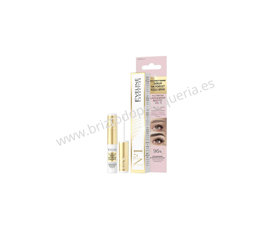Suero potenciador del crecimiento de cejas y pestañas multipéptido Eveline - Imagen 2